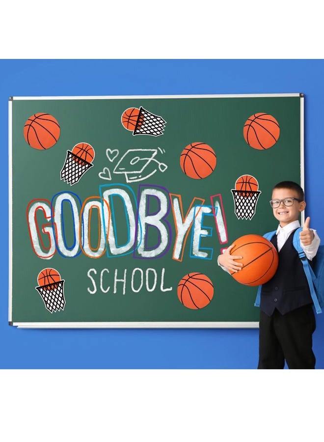 FOBSME 80 Pcs Basketball and Basketball Net Cutouts Paper Basketballs Die-Cuts Basketballs Theme Bulletin Board Cutouts with Glue Points for Sport Theme Birthday Party Classroom Wall Decorations - Image 4