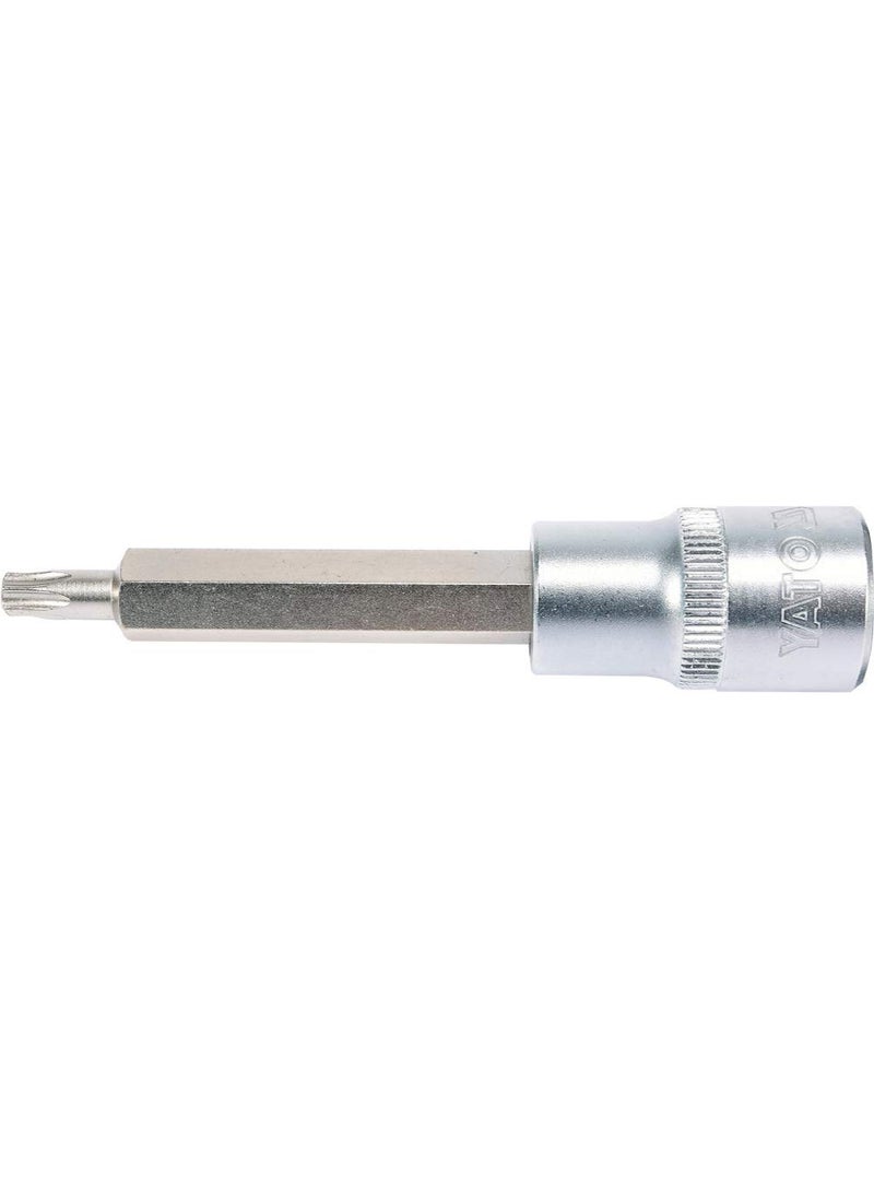 Yato Yato YT04323 Socket Bit of Size T30 Length 100mm Suitable for 12 inch Drive Socket Wrench Set S2 steel Chromium platedSocket Tool BoxUsed as Home Mechanical ToolsIndustrial Tools Power too  - Image 2