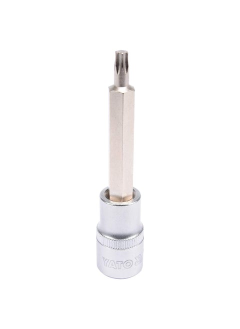 Yato YT04323 Socket Bit of Size T30 Length 100mm Suitable for 12 inch Drive Socket Wrench Set S2 steel Chromium platedSocket Tool BoxUsed as Home Mechanical ToolsIndustrial Tools Power too