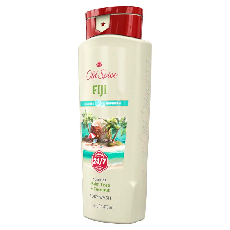 Old Spice Fresher Collection Men's Body Wash, Fiji, 16 Ounce (Pack of 2) - Image 3