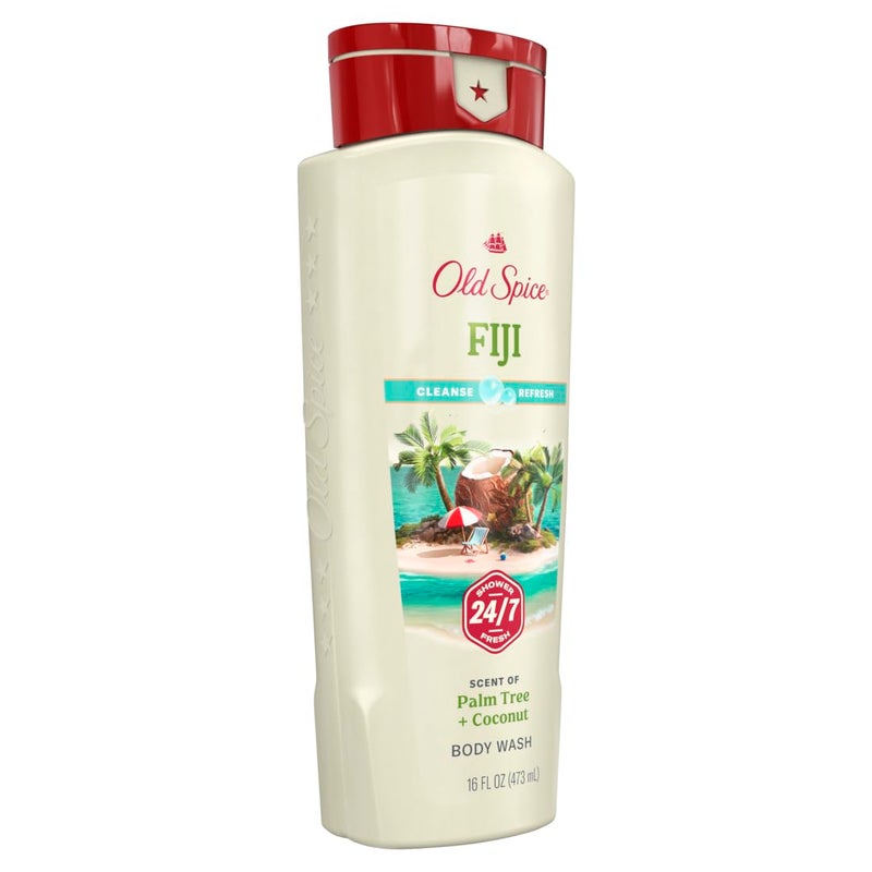 Old Spice Fresher Collection Men's Body Wash, Fiji, 16 Ounce (Pack of 2) - Image 2