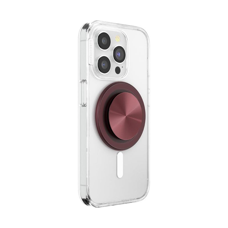 PopSockets Phone Grip for MagSafe, Magnetic Holder, Phone Stand, Red - Alum Radial Oxblood - Image 2