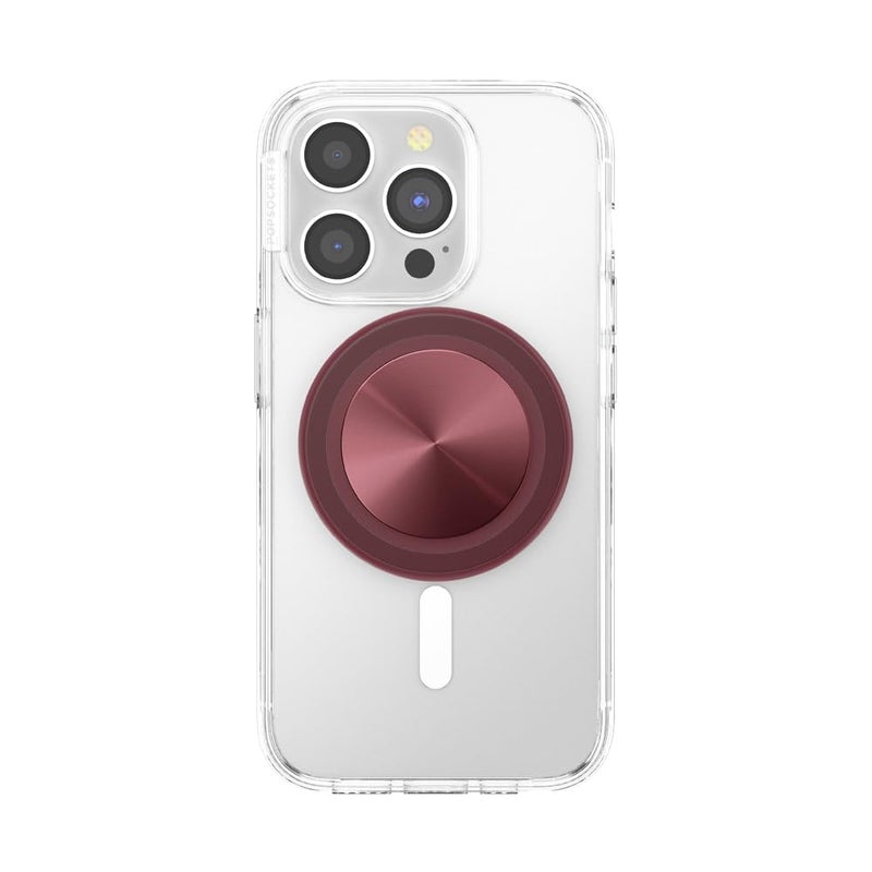 PopSockets Phone Grip for MagSafe, Magnetic Holder, Phone Stand, Red - Alum Radial Oxblood - Image 3