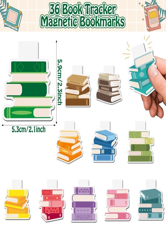Yopyame Cute Magnetic Bookmarks Bulk - 36PCS Book Tracker Magnetic Bookmarks 12 Bookshelf Design Bookmark for Book Lovers Kids Double Sided Reading Page Markers for Adults Reading Lovers Classroom - Image 2