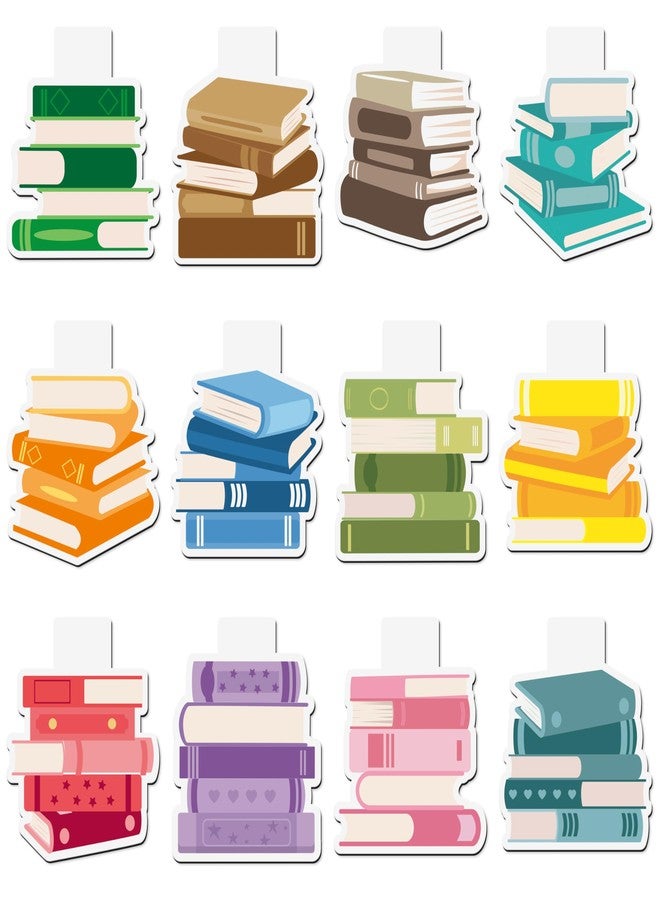 Yopyame Cute Magnetic Bookmarks Bulk - 36PCS Book Tracker Magnetic Bookmarks 12 Bookshelf Design Bookmark for Book Lovers Kids Double Sided Reading Page Markers for Adults Reading Lovers Classroom - Image 1