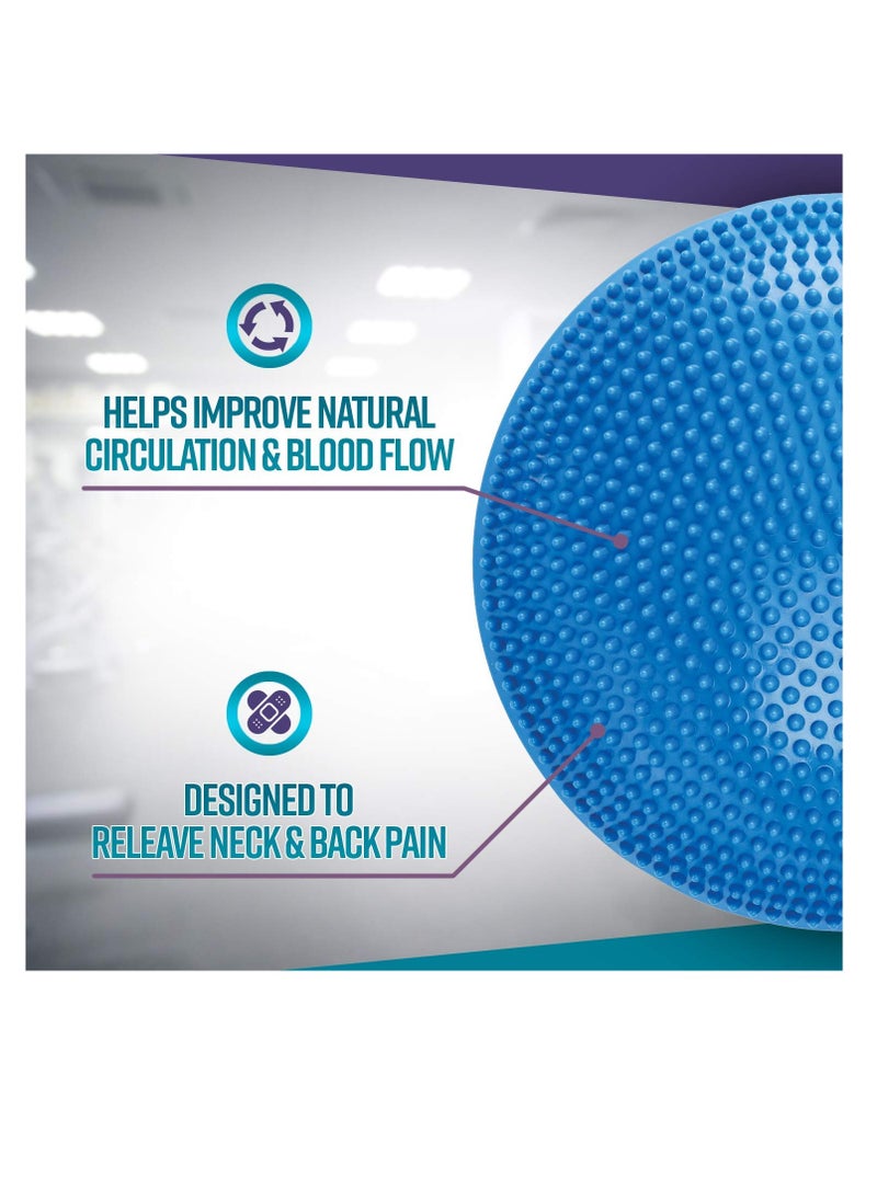 Excefore Inflated Air Stability Wobble Cushion w Air Pump Anti-Burst Wiggle Seat Toxin-Free Inflatable Exercise Fitness Core Balance Disc for Better Seating Therapy Sensory Cushion for School Chair  - Image 3