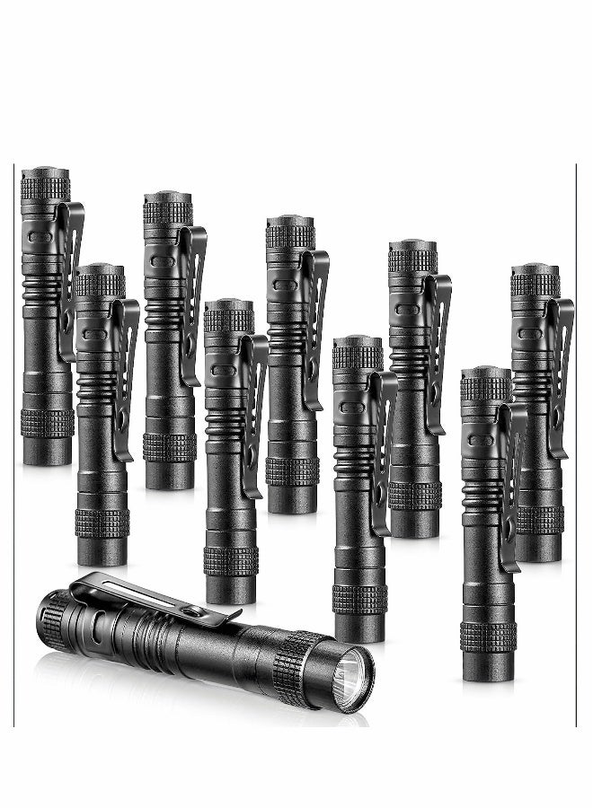 10Pack LED Flashlight Outdoor Emergency Electric Torch Handheld Pen Light Portable Mini Waterproof Lightweight Flash lights for Camping Diary Lighting - Image 1