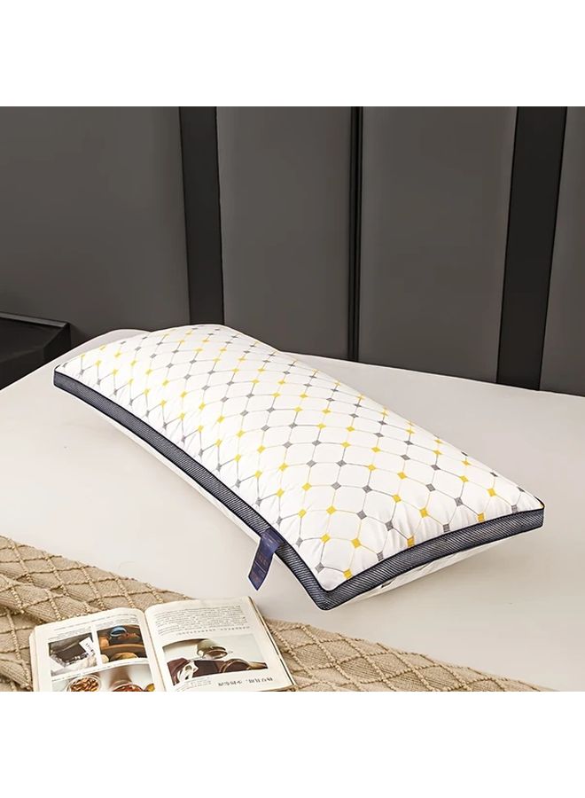 White Long Quilted Body Pillow 19 69x29 53 Inch for Sleep Support All Season - Image 1