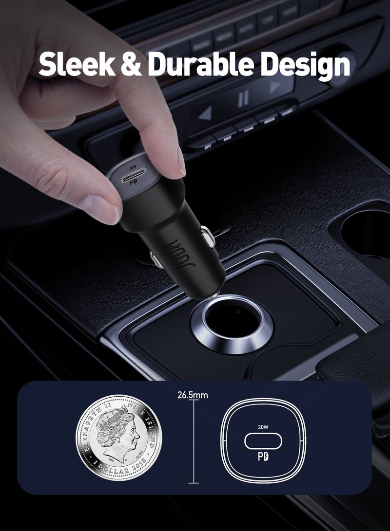 جودا شاحن السيارة جودا 30W سريع 🔌 منفذ USB Type-C | محول شحن ذكي للآيفون، سامسونج واللابتوبات – أسود 🚗 - Image 2