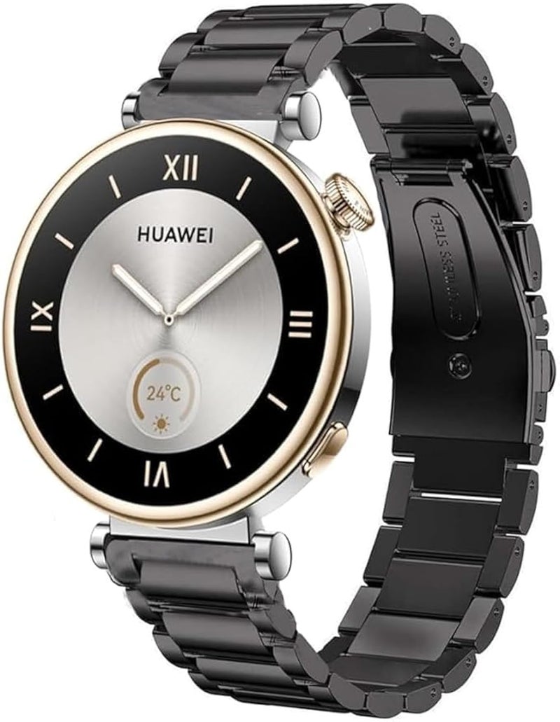 NESLIN Stainless Steel Strap Compatible with Huawei Watch GT5/GT4 41mm – Adjustable Classic Upgrade Band (2024, 18mm) - Image 2