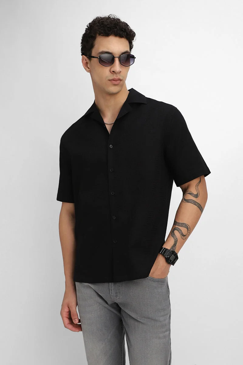 SNITCH 100% Cotton Box Fit Geometric Shirt