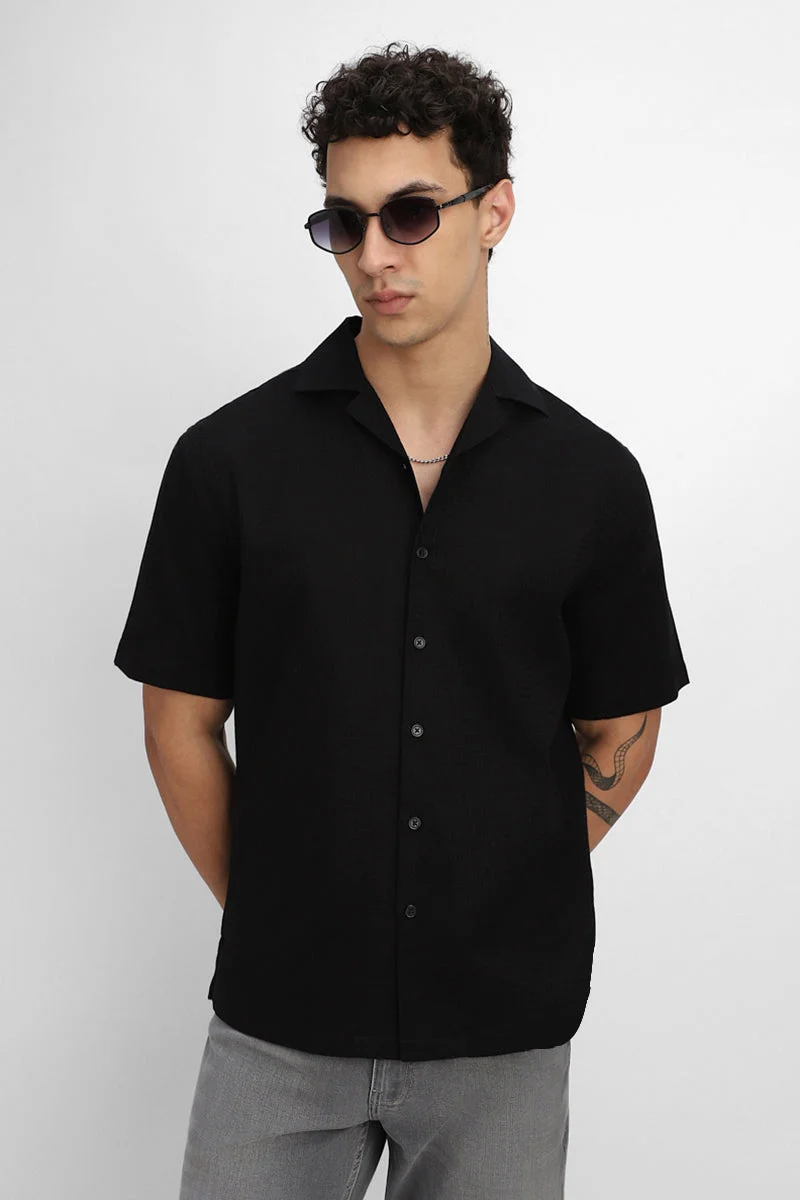 SNITCH 100% Cotton Box Fit Geometric Shirt