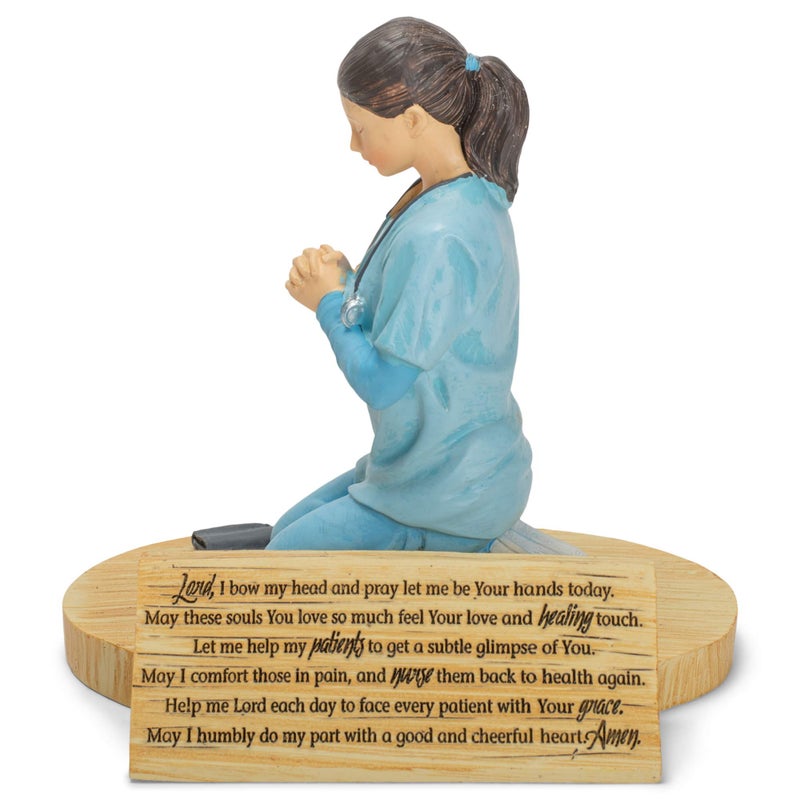 Dicksons Nurse's Prayer, Kneeling in Uniform 4.5 x 5.5 Resin Stone Tabletop Figurine - Image 4
