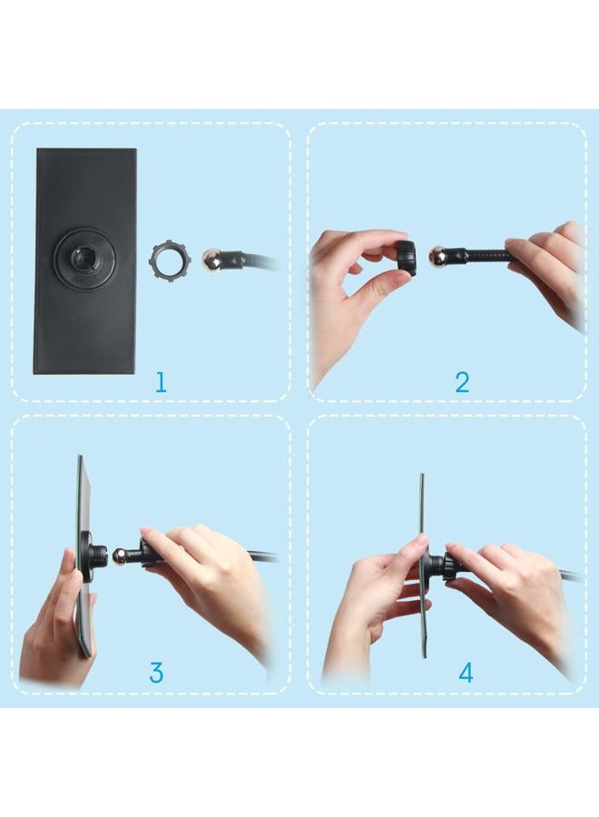 CQNET Clip On Cubicle Mirror, Computer Rearview Mirror, Convex Mirror for Personal Safety or Security Cabinet Desk Rear View Monitors (7.28" Rectangle Mirror) - Image 4