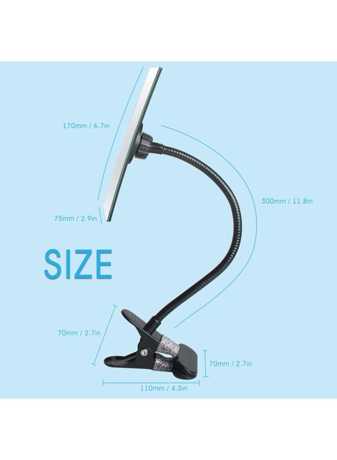 CQNET Clip On Cubicle Mirror, Computer Rearview Mirror, Convex Mirror for Personal Safety or Security Cabinet Desk Rear View Monitors (7.28" Rectangle Mirror) - Image 5
