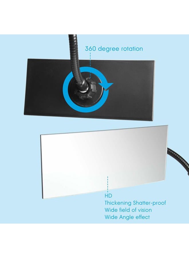 CQNET Clip On Cubicle Mirror, Computer Rearview Mirror, Convex Mirror for Personal Safety or Security Cabinet Desk Rear View Monitors (7.28" Rectangle Mirror) - Image 3