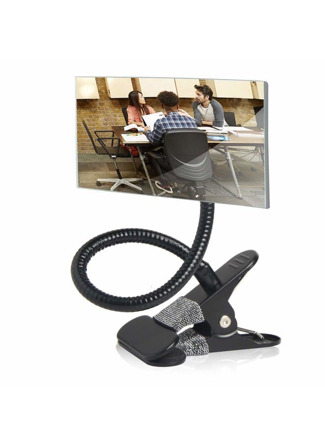 CQNET Clip On Cubicle Mirror, Computer Rearview Mirror, Convex Mirror for Personal Safety or Security Cabinet Desk Rear View Monitors (7.28" Rectangle Mirror) - Image 1