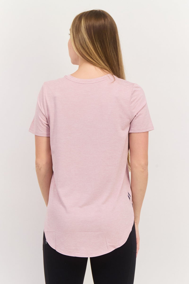 SKECHERS Women Sportswear Fit Short Sleeve Training Top, Pink - Image 2