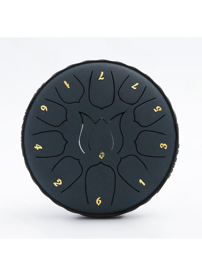 Generic 6-Inch 11-Tone Steel Tongue Drum for Beginners Navy 