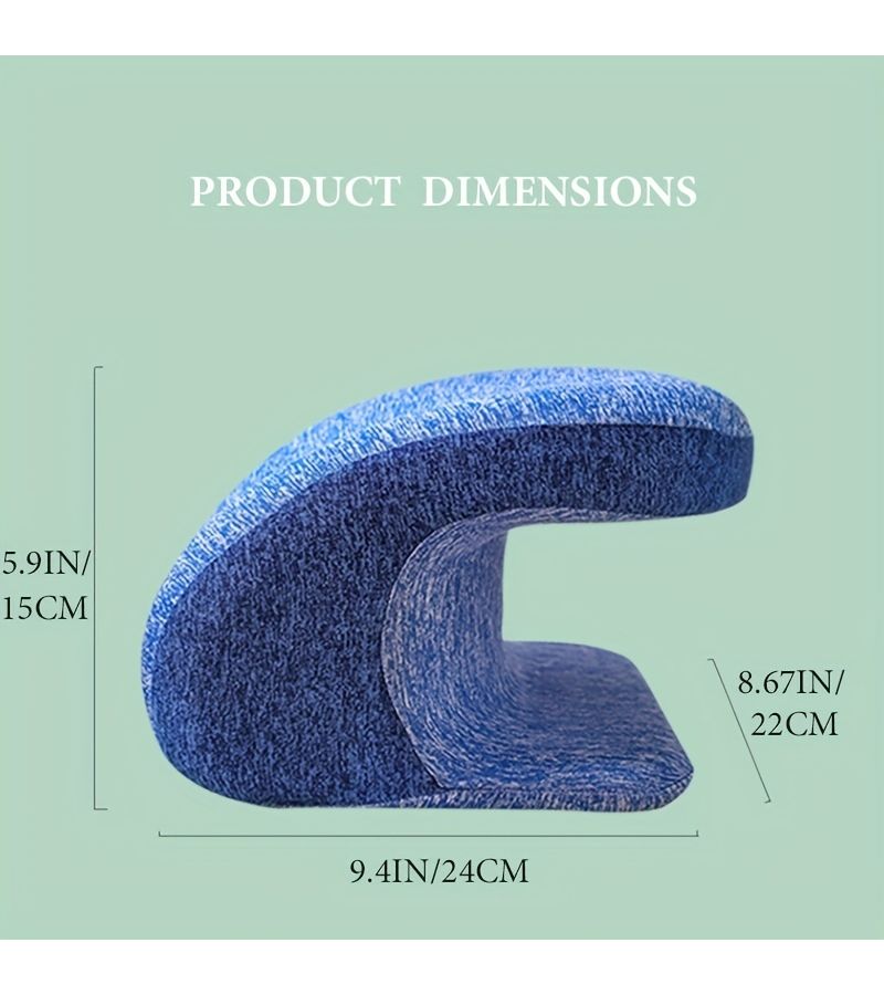 Ergonomic Nap Pillow Red Violet Mussel Shaped Slow Rebound Washable Travel Office - Image 3