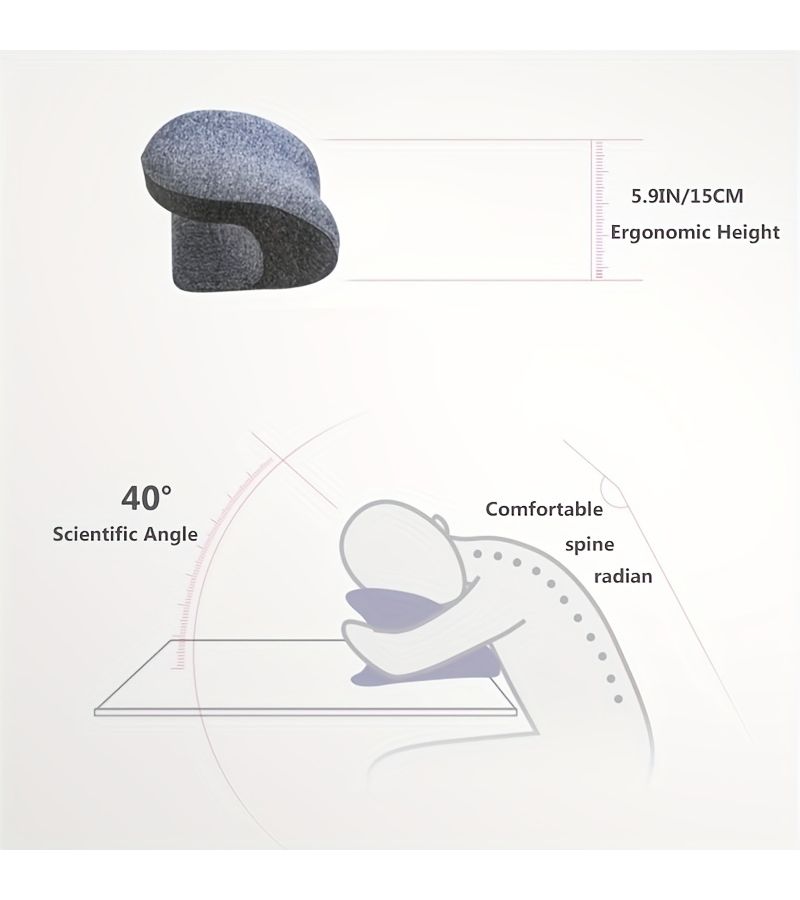 Ergonomic Nap Pillow Red Violet Mussel Shaped Slow Rebound Washable Travel Office - Image 2