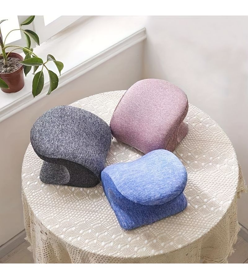 Ergonomic Nap Pillow Red Violet Mussel Shaped Slow Rebound Washable Travel Office - Image 4
