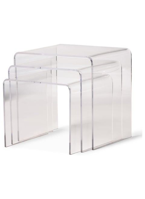 Acrylic Nesting Tables, Clear