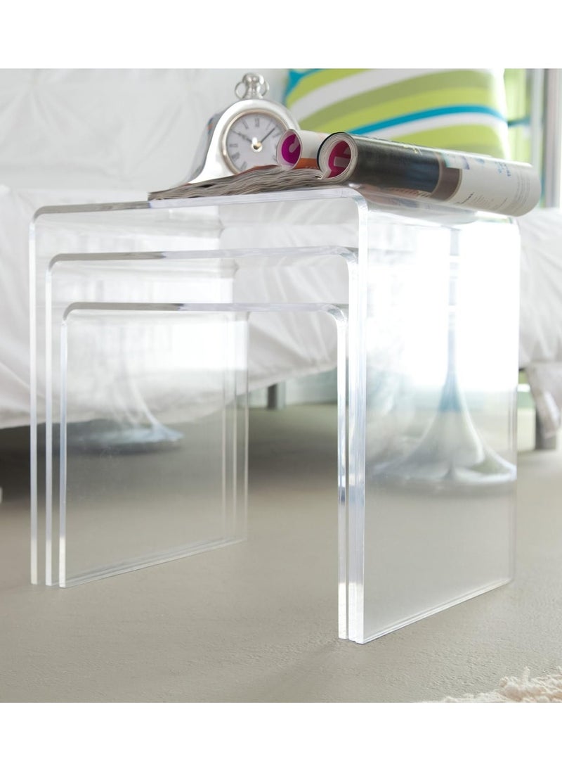 Generic Acrylic Nesting Tables, Clear  - Image 5