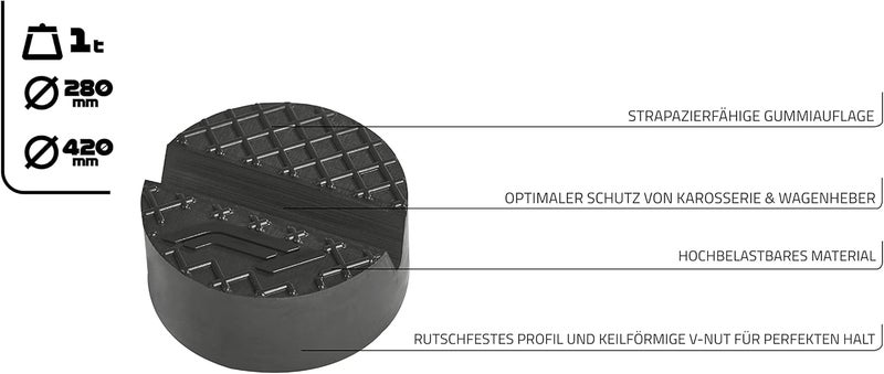 Formula 1 Car Jack Rubber Pad, Universal Rubber Pad Trolley Jack, Lifting Platforms, Protects Cars, SUVs, Sports Cars from Scratches - Image 2