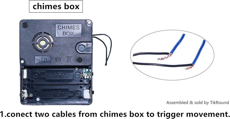 TIKROUND Westminister Chime Box for Movement with Hour Trigger Switch Clock Repair Replacement Kit - Image 2