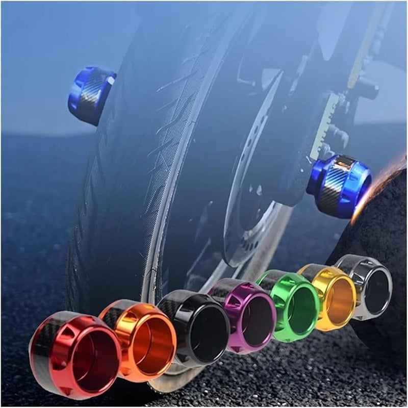 Purple Motorcycle Crash Protector Aluminum Alloy Wheel Frame Fork Sliders - Image 3