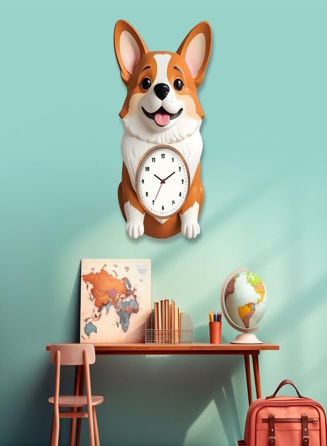 FIVE KRAFT Cute Dog Art Designer Wall Clock for Room Decor | Analog Clock | 1 Year Warranty | Premium Acrylic Base | - Image 3
