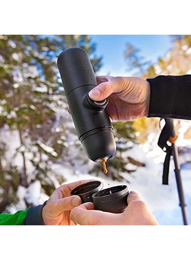 Handheld Portable Espresso Coffee Maker, 8 Bar Pressure Travel Coffee Machine, Manual Coffee Brewer Compatible with Ground Coffee, Compact Lightweight Espresso Device for Camping, Hiking, Home, Office, Single-Serve Manual Coffee - Image 5