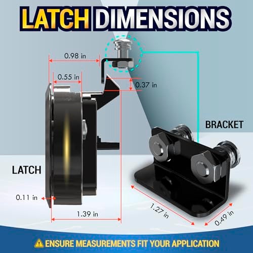 LATCH.IT 2-Pack RV & Boat Hatch Latches | Black Flush Mount – RV Slam Latch & Boat Lid Lock | Fits 2” Diameter & up to 0.5” Thickness Doors | Latches for Marine, Trailers, Camper, DIY & Home Use! - Image 3