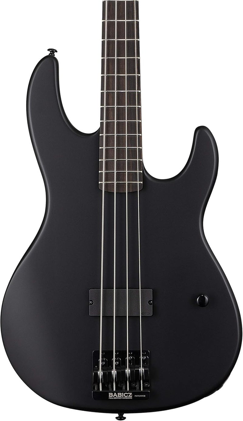 ESP LTD AP4 Black Metal Bass Guitar Black Satin - Image 1