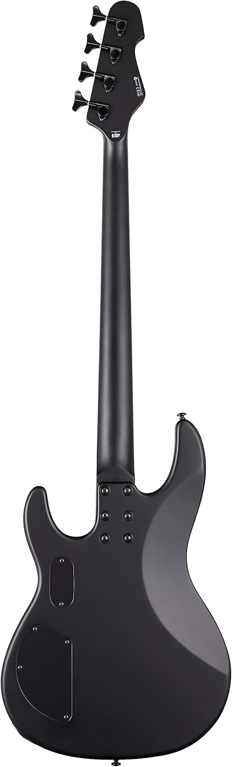 ESP LTD AP4 Black Metal Bass Guitar Black Satin - Image 3