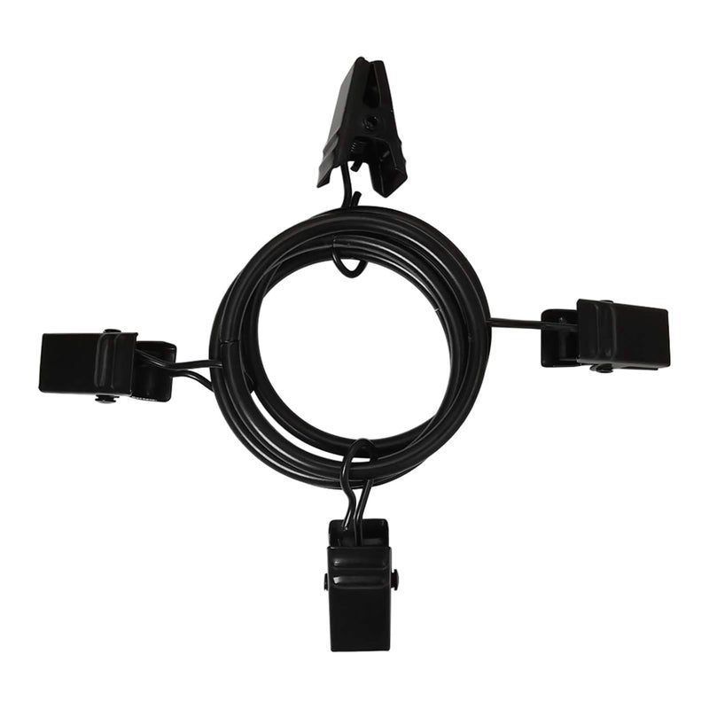 AMZSEVEN 40 PCS Curtain Rings with Clips Strong Drapery Clips Hooks on Tension Rod Bracket 126 Inch Interior Diameter Metal Eyelets Decorative Drapes Window Hangers Vintage Black - Image 3