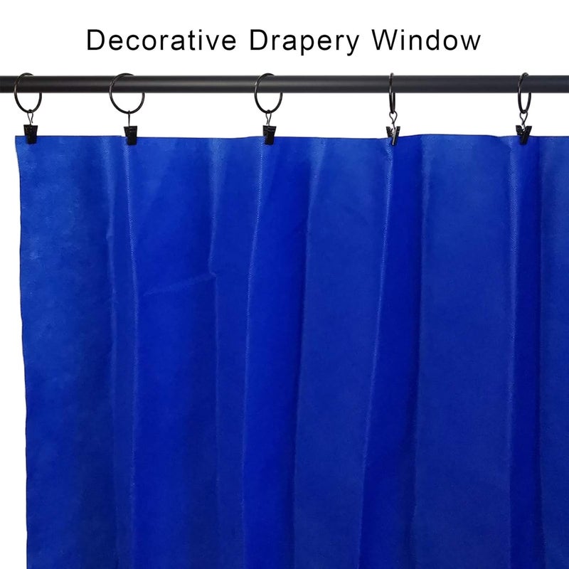 AMZSEVEN 40 PCS Curtain Rings with Clips Strong Drapery Clips Hooks on Tension Rod Bracket 126 Inch Interior Diameter Metal Eyelets Decorative Drapes Window Hangers Vintage Black - Image 4