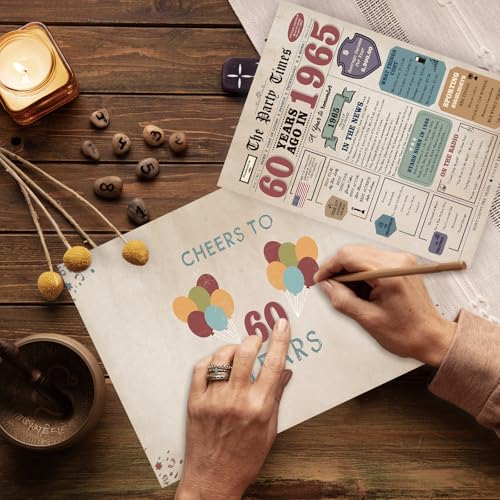 Zyulin 60th Birthday Gift Cards for Women Men, Gifts for 60 Year Old Woman Man, 60th Birthday Decorations for Dad Mom - Image 3