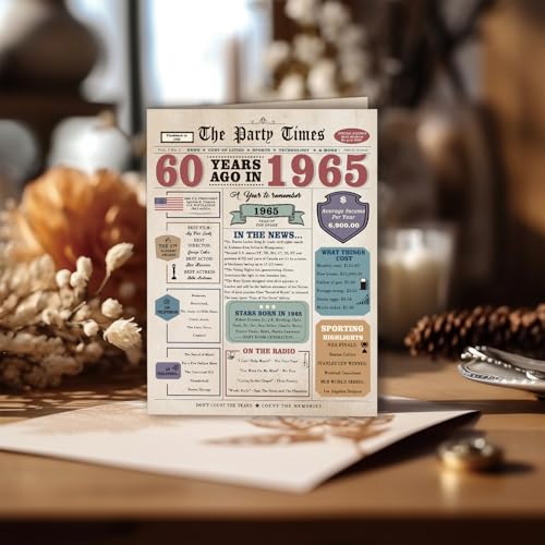 Zyulin 60th Birthday Gift Cards for Women Men, Gifts for 60 Year Old Woman Man, 60th Birthday Decorations for Dad Mom - Image 5