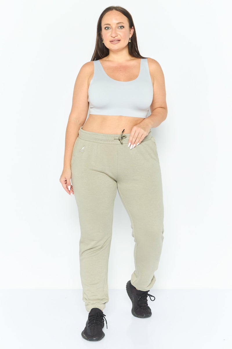 KANGOL Women Sportswear Fit Embroidered Outdoor Sweatpants, Sage Green  - Image 2