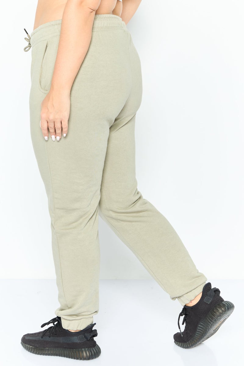 KANGOL Women Sportswear Fit Embroidered Outdoor Sweatpants, Sage Green  - Image 4