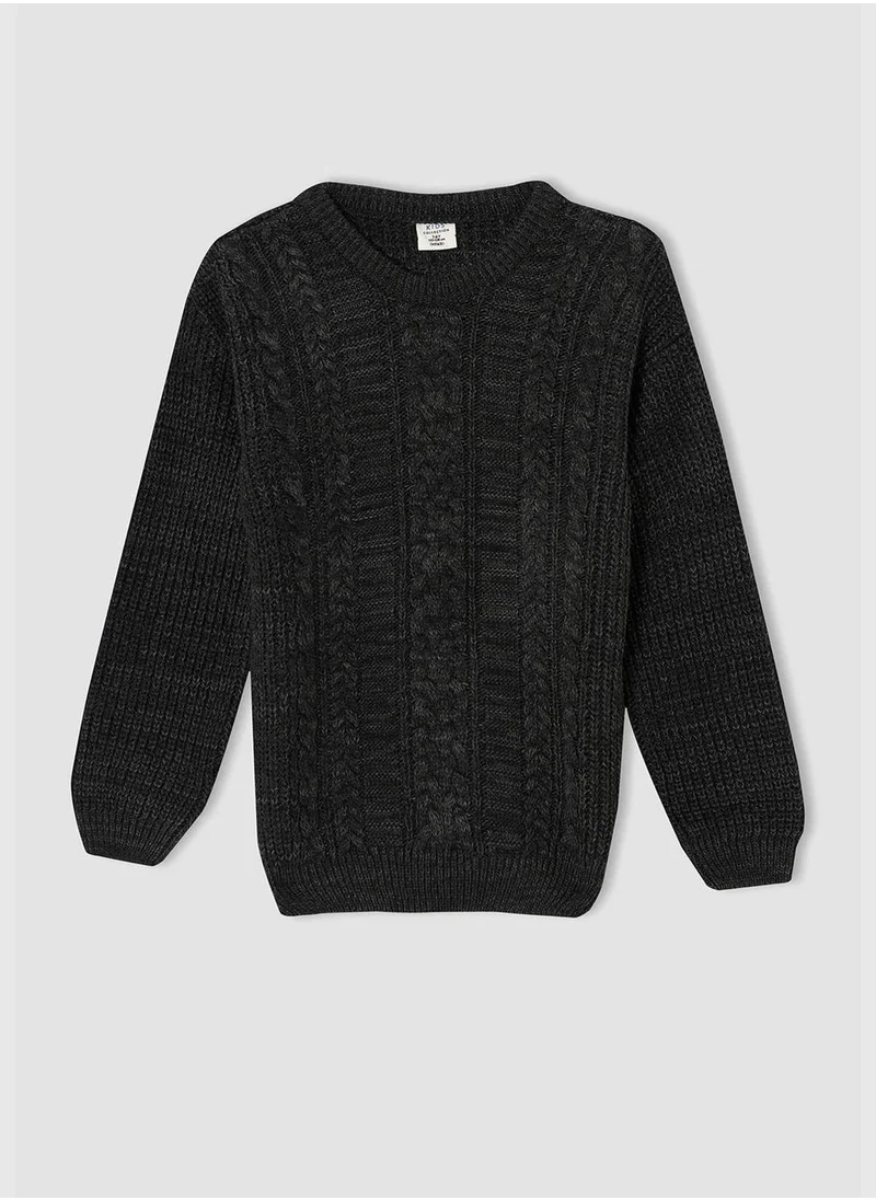 DeFacto Crow Neck Sweater