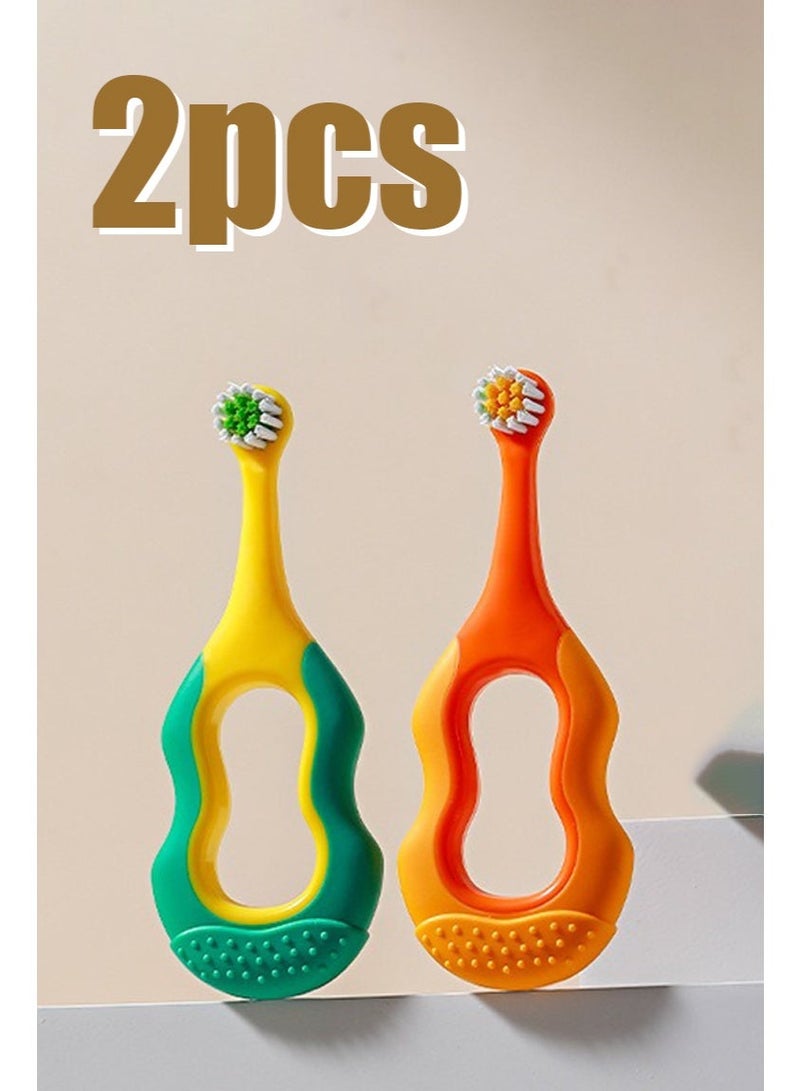 2pcs mini and cute shape tooth brush for kids.suitable for kids less than 3years old. - Image 2