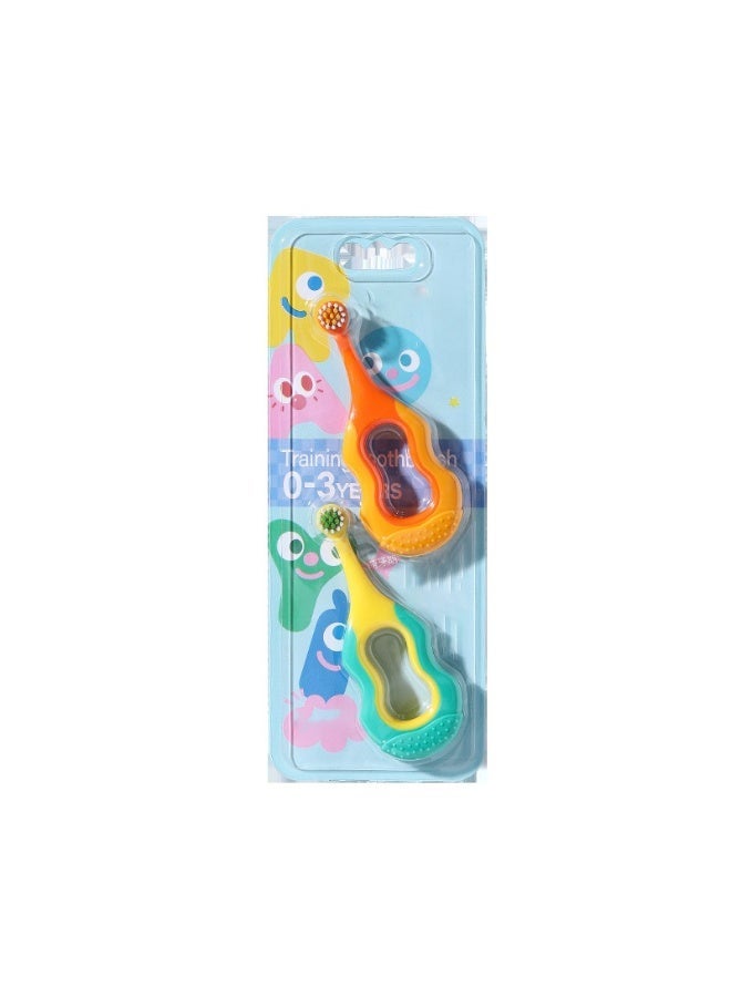 2pcs mini and cute shape tooth brush for kids.suitable for kids less than 3years old. - Image 1