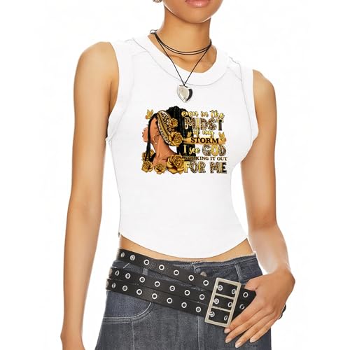 RURUIS 6 Sheets Black Woman Iron On Decals Heat Tansfer Patches for Clothing T-Shirt Vinyl Sticker Paper Afro Woman Design Ready to Press Decoration Applique - Image 5