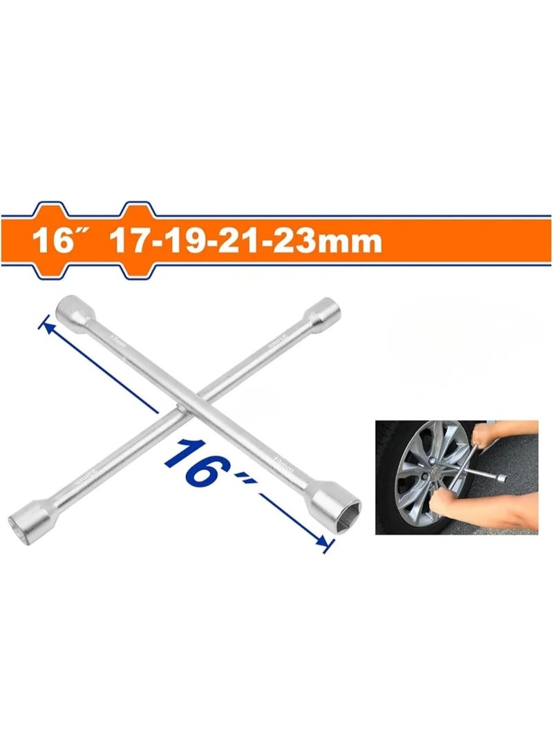 مفتاح صليبي للعجلات 16 بوصة من الصلب الكربوني – أداة فك صواميل للإطارات لجميع السيارات والفانات - Image 1