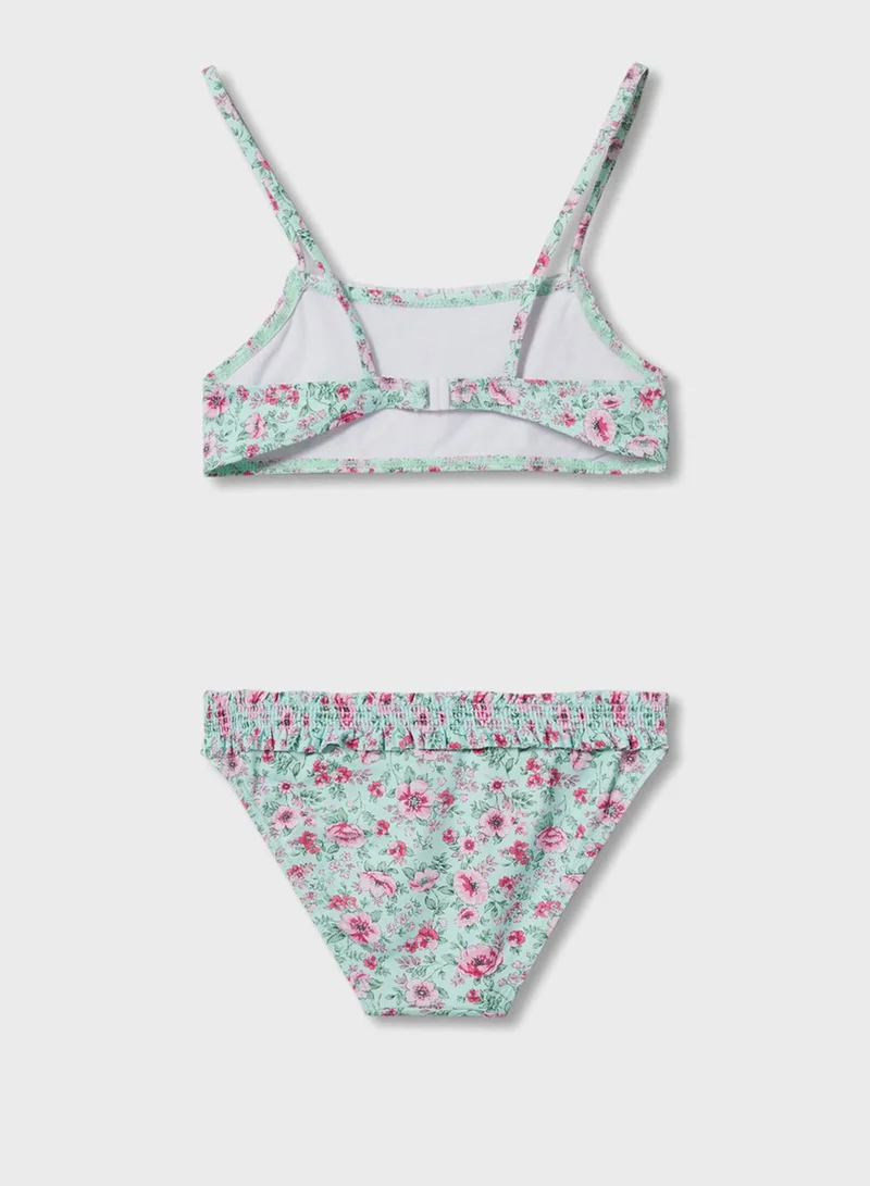 MANGO Kids Floral Print Bikini
