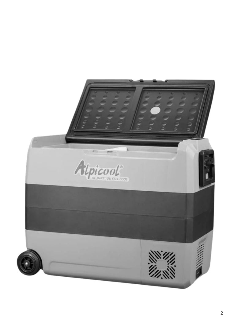 Alpicool Car refrigerator, small refrigerator, Alpicool T60 liters 60 portable car refrigerator 12/24 volt electric cooler for camping, road trips, picnics. Cooling power down to -20 degrees Celsius! Keep your food fresh and enjoy chilled drinks anywhere! - Image 2