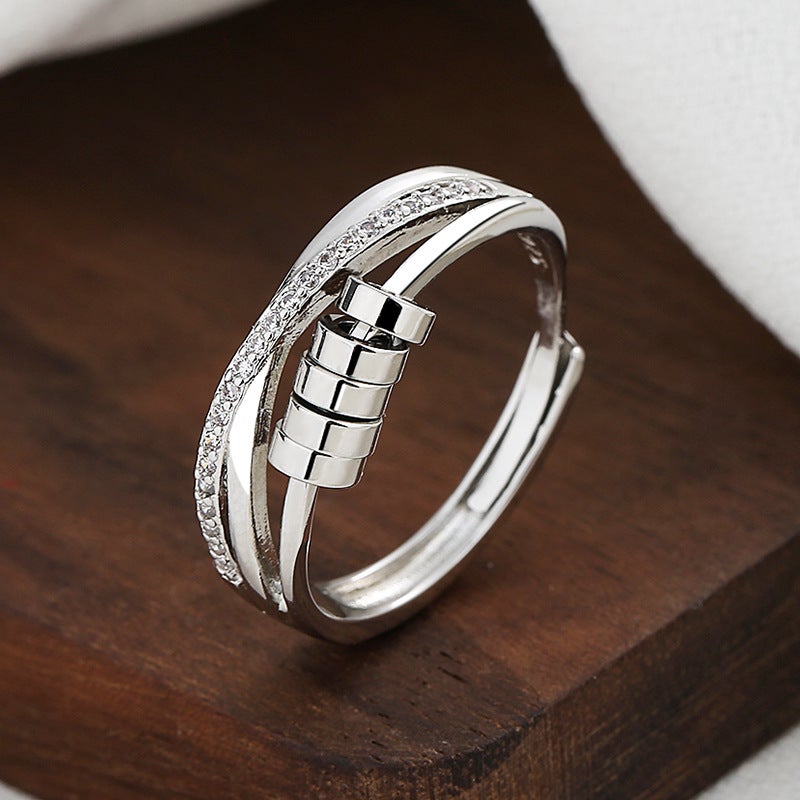 Europe and the United States  new anxiety temperament Internet famous smart ring female ins foreign trade hot sale light luxury exquisite food ringKL-059 KL-059